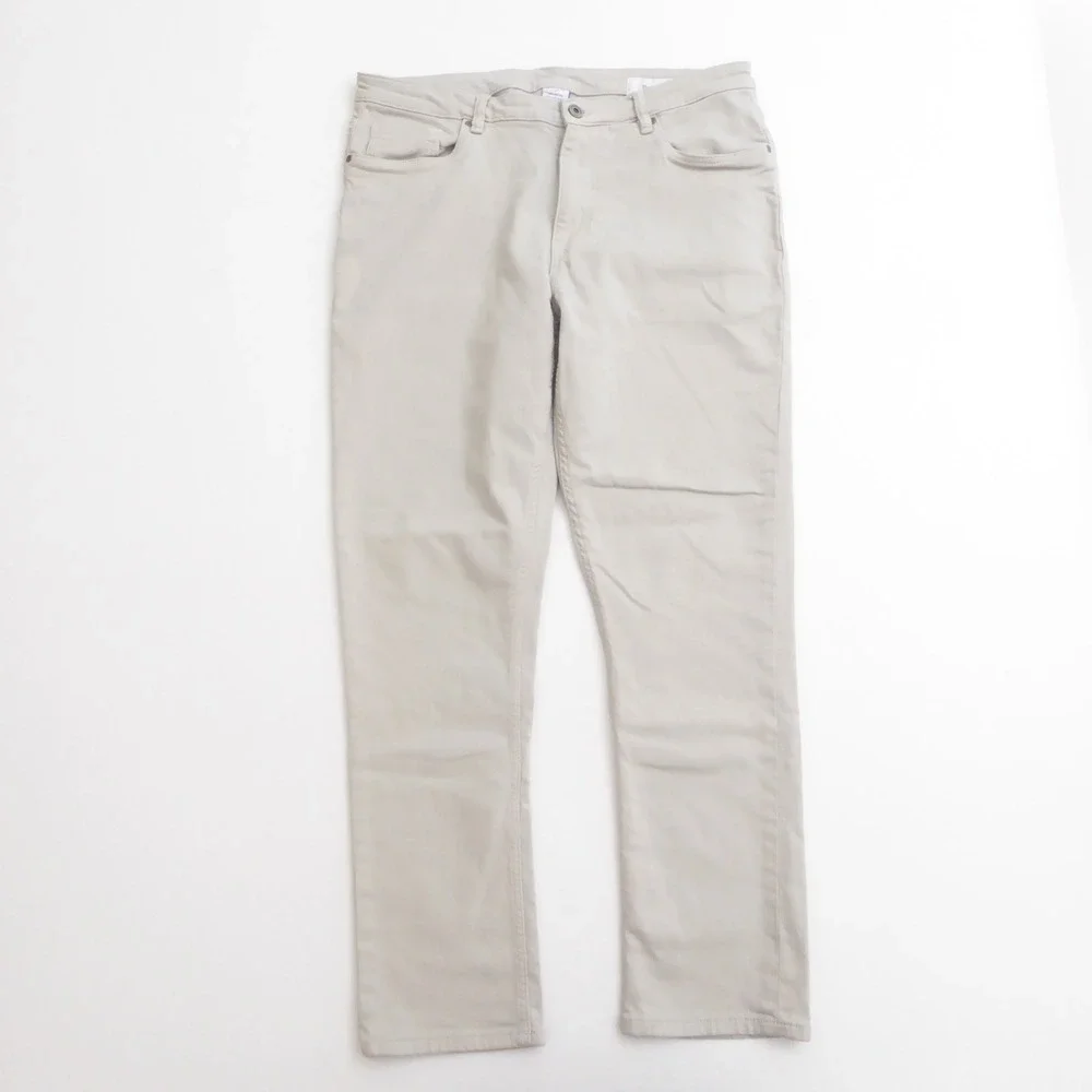 The Perfect Jean NYC Mens Slim Fit Pants Denkhaki Khaki 38x32